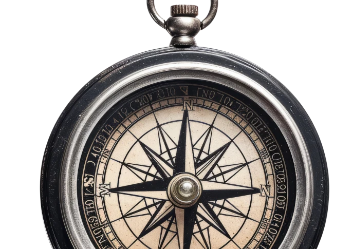 Vintage compass symbolizing navigation, direction, and guidance in business strategies.