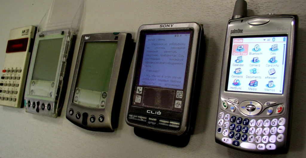 Old handheld devices lineup.