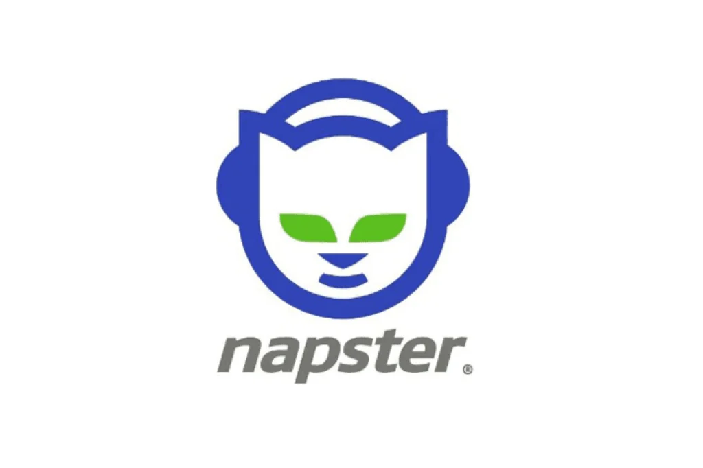 Napster logo with cat icon.