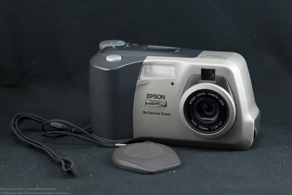 Epson digital camera on display.