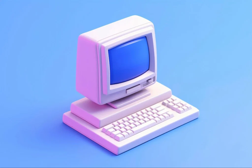 Retro computer illustration
