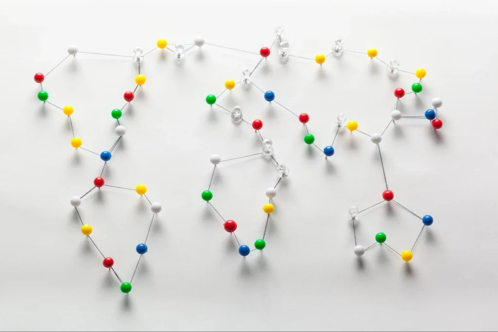 Colorful molecular model