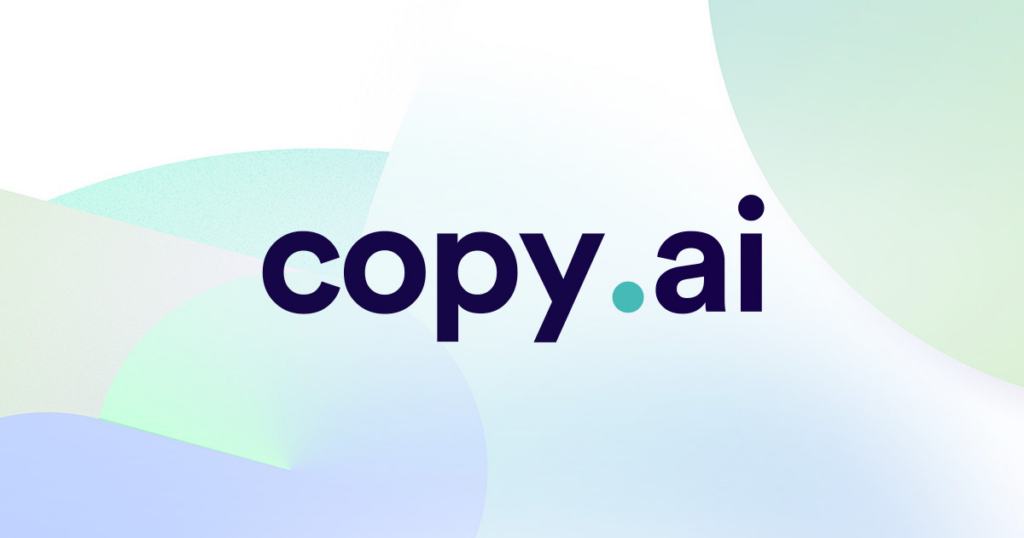 A logo with the text "copy.ai" against a gradient background, likely representing a digital AI product.